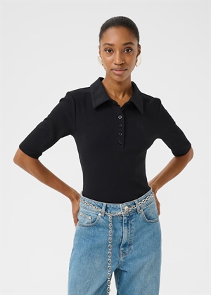 Drew polo bluse Black Gestuz 